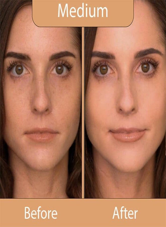 LUMINESS Silk Airbrush Spray Foundation & Buffing Brush Kit – Full Coverage Foundation & Dual-Sided Buffing Brush - Buildable Coverage, Anti-Aging Formula Hydrates & Moisturizes (Shade - Medium) - Image 3